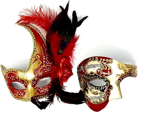 Miniatura 2 de Máscaras de máscaras venecianas para parejas, para hombres y mujeres, para Halloween, Mardi Gras, cosplay, baile, boda, graduación, fiesta