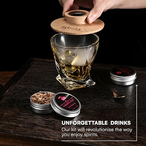Miniatura 4 de Flybold Kit de ahumador de cóctel con antorcha, kit de infusor de ahumador de bebidas antiguas, cóctel de acero inoxidable, kit de ahumador de