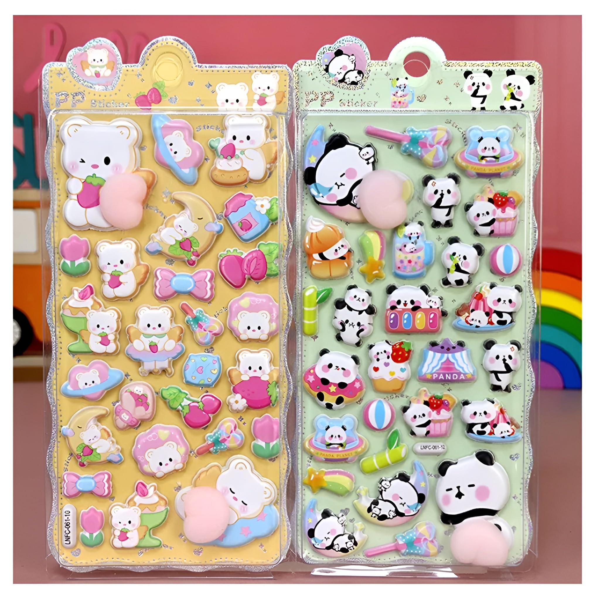 Amazon.co.jp: Yurika シール可愛い 3Dシール 立体デコシール 女の子 2