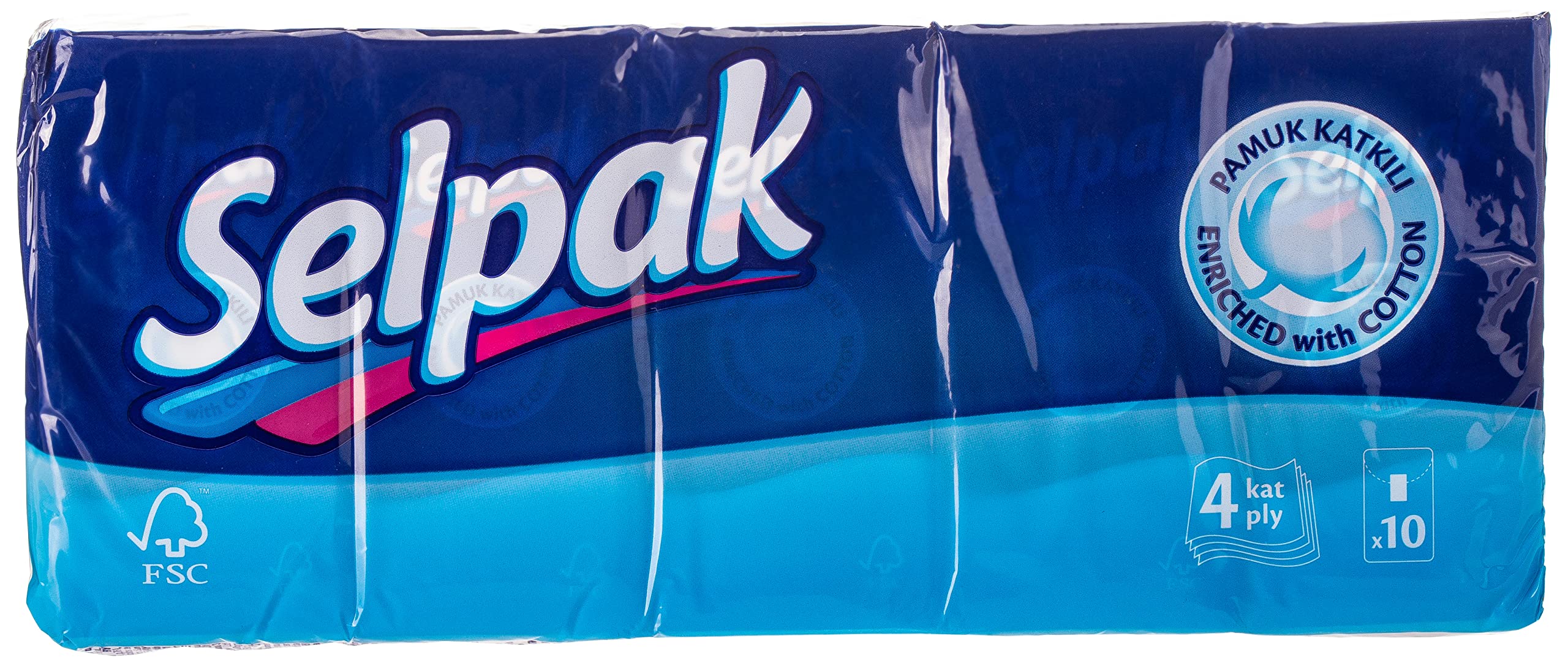 Selpak Toilet Roll - 3Ply (12 Rolls/Pack) & Selpak Pocket Hanky Tissue Classic - 10 Sheets/Piece 3