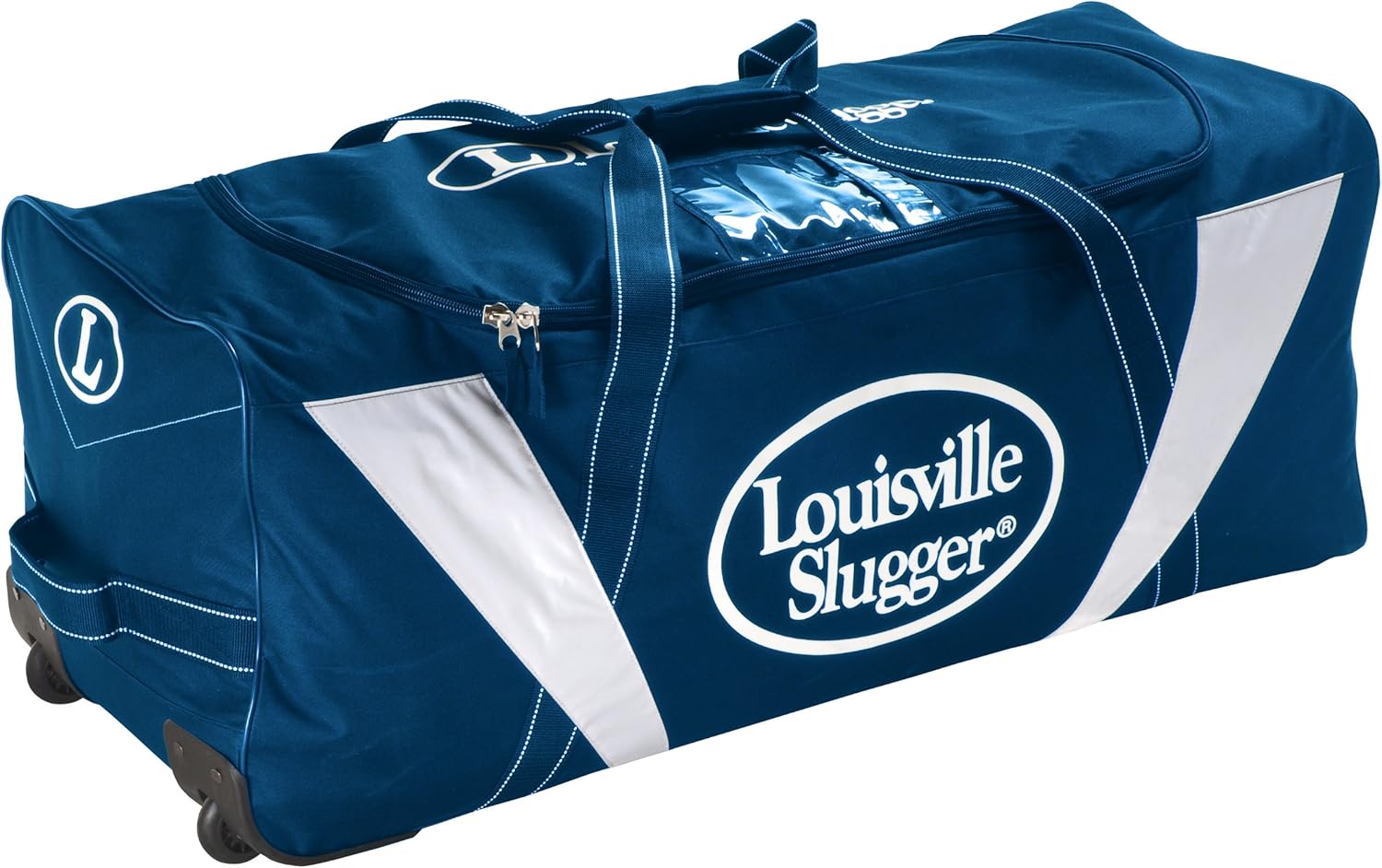 Louisville Slugger Oversized Wheeled Gear Bag, Navy Baseball Equipment Bags