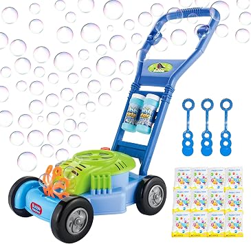 Bubble Lawn Mower for Toddlers 3+. Bubble Blowing Machines. Halloween Birthday Gifts Toys for Preschool Baby,Party Summer Outdoor Push Gardening Toys for Kids.