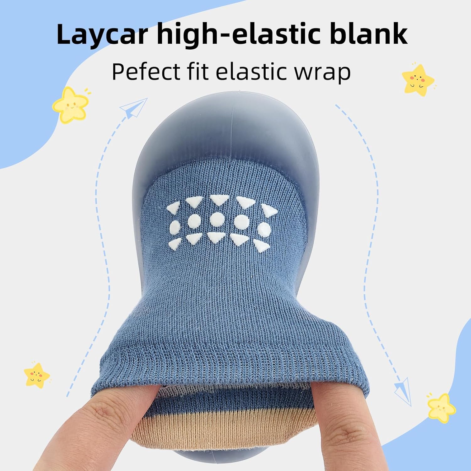 BACSAC Infant Walking Shoes Baby Sock Shoes with Soft Rubber Sole, Non-Slip Toddler Slippers for boys and girls, Breathable Sneakers - Image 5