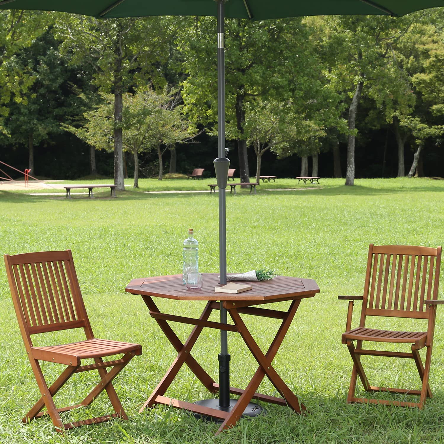 Fuji Boeki 75818 Parasol Base, Width 18.9 x Depth 18.9 x Height 14.6 inches (48 x 48 x 37 cm), Black, Garden, Bolt-