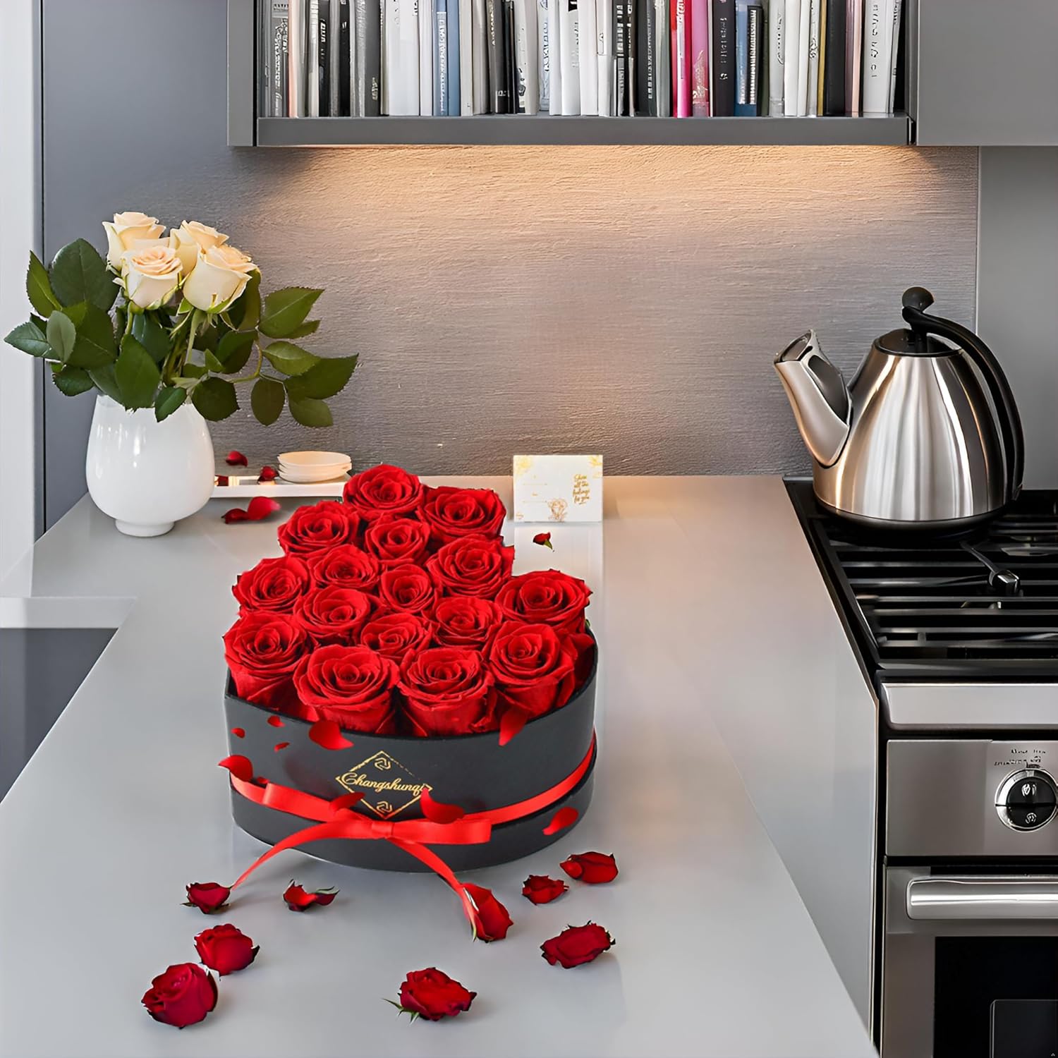 16 Flowers Forever Preserved Roses in Heart Box, Preserved Flowers for Delivery Birthday Gifts Women Anniversary Forever Flowers for Mothers Gift Real Rose Forever Gifts for Women Mom Wife - Image 9