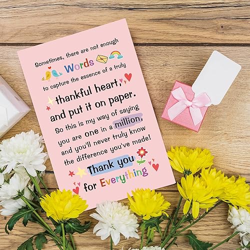 Miniatura 4 de Tarjeta de agradecimiento para amigos, tarjetas de agradecimiento para jefe compañero de trabajo, tarjeta de agradecimiento de poema para profesor,