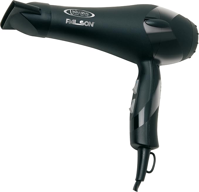 Palson - Secador Pelo Universal, 30094, 2100W, Prof Ac, Ionico, Ceramico,  Fun.Tourmaline, 2 Velc. 2 Temp. Difusor, Aire Frio, Cable 2.8M, 2  Boquillas. Negro. : Amazon.es: Belleza