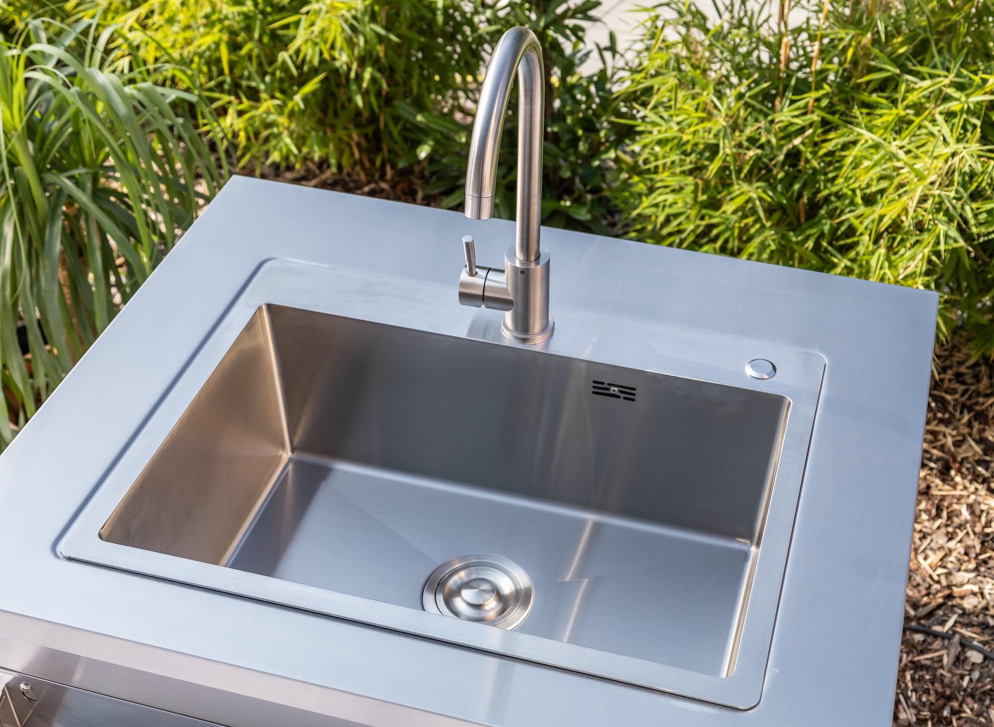 Ondis24 Edelstahlspüle mit Unterschrank für Outdoor-Küche