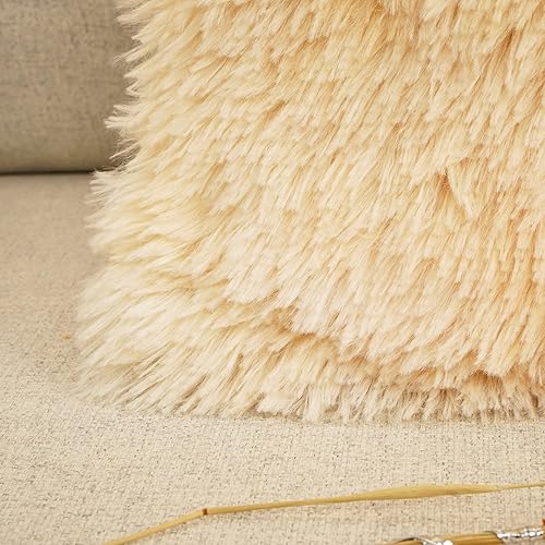 Miniatura 6 de YOUR SMILE Juego de 2 fundas de cojín decorativas de piel sintética colorida de la serie de lujo (12 x 20 pulgadas, amarillo)