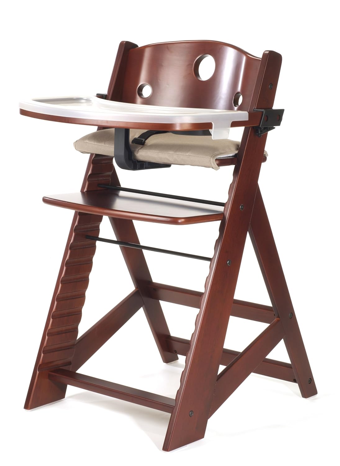 Height Right High Chair with Tray, Mahogany