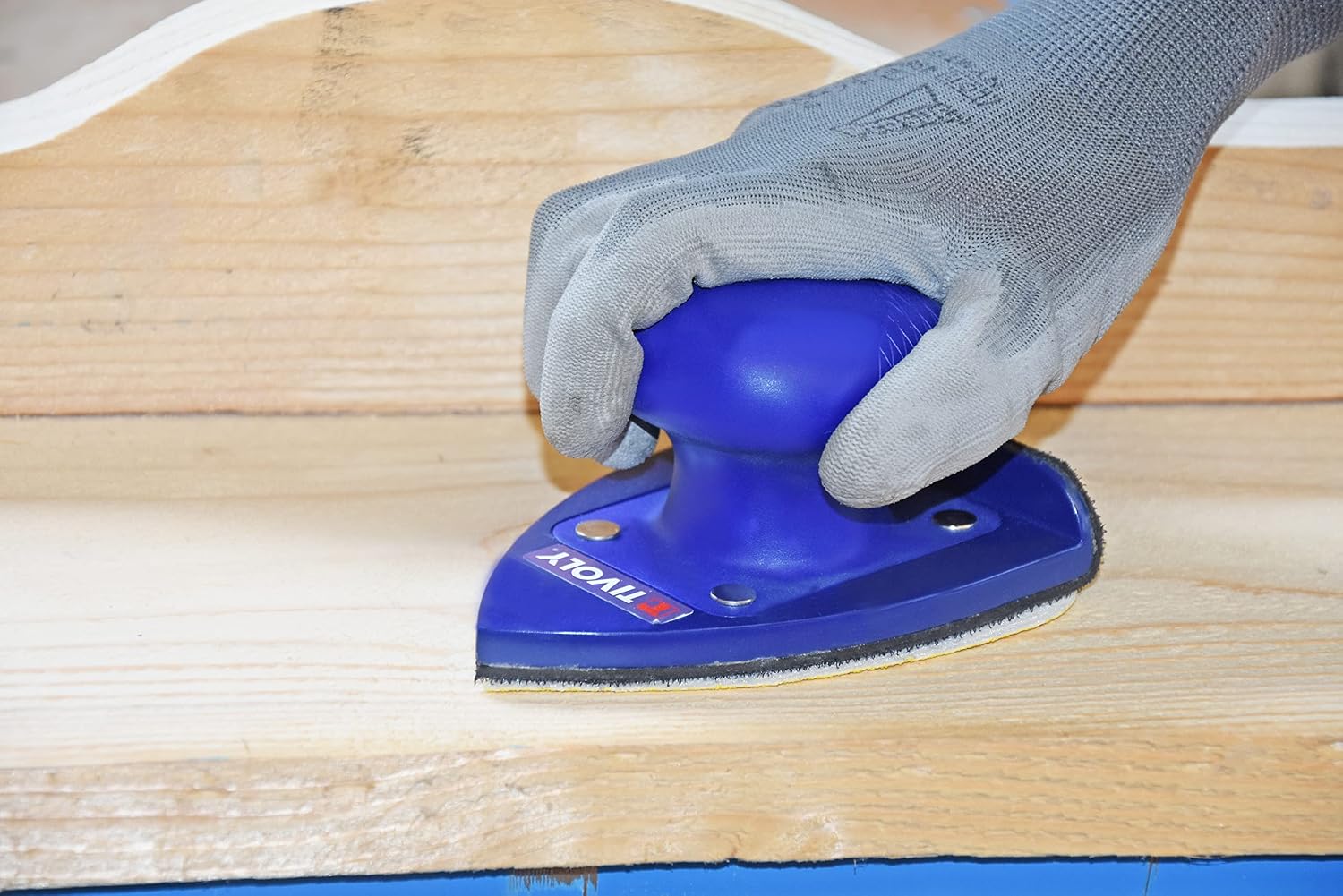 TIVOLY - Angle Hand Sanding Pad 93x135mm -Soft User-frendly Handle Grip - for Auto-Grip or Pinch Abrasive Sheet