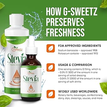 Liquid Stevia Sweet Drops Made from Reb-D Rich Organic Stevia Extract Concentrated Liquid Sweetener for Drinks, Food, Pastries, No Calories, Carb 2 FL OZ Glass Bottle (400 Servings)