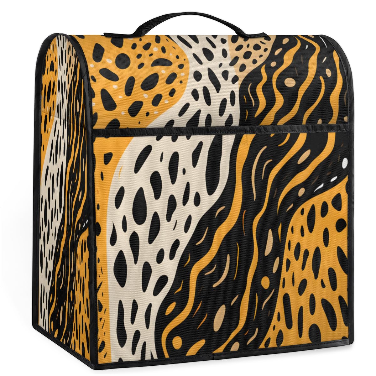Coffee Maker Cover Leopard Print Abstract Printing Kitchen Appliance Covers Small Appliance Covers Blender Cover Juicer Cover Dust Covers for Kitchen Appliances with Top Handle and Pockets,C484
