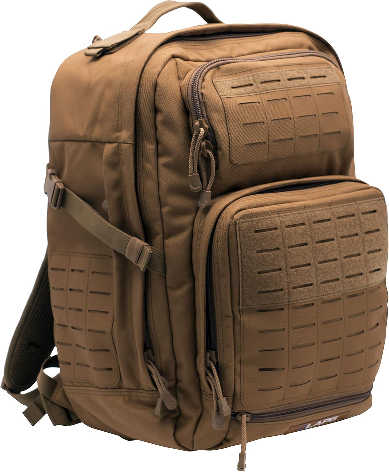 LAPG Atlas 24 Hour Tactical Backpack for Men & Women, Large Hiking Camping Bug Out Backpack, Combat Survival Gear Bag, Coyote