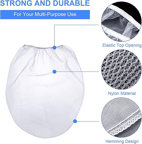 Vista 25 de Bolsas de filtro de pintura, bolsa de filtro de malla fina blanca, cubo de apertura elástica, bolsa de filtro de pintura hidropónica para jardinería