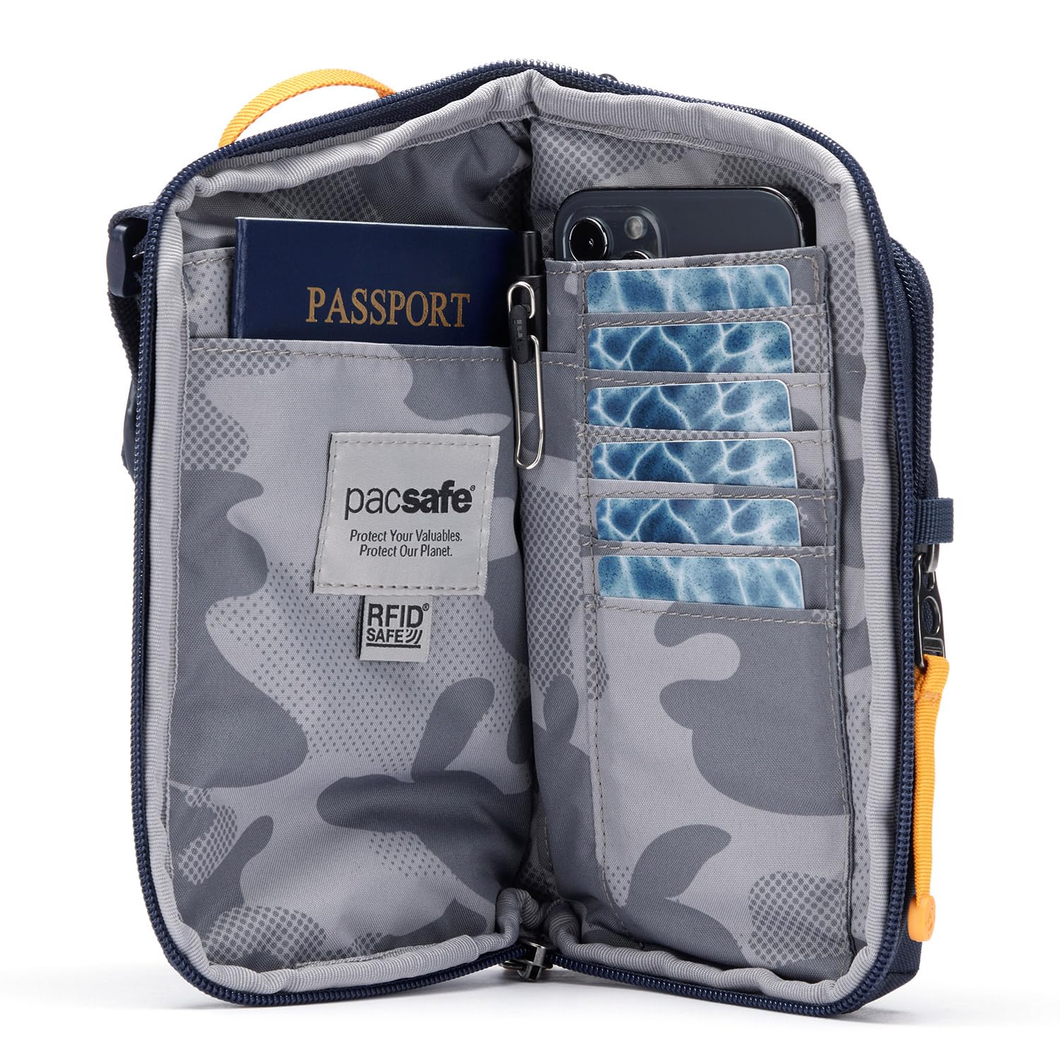 Pacsafe Unisex Go Anti Theft Tech Crossbody, niebieski (Coastal Blue), Błękit przybrzeżny