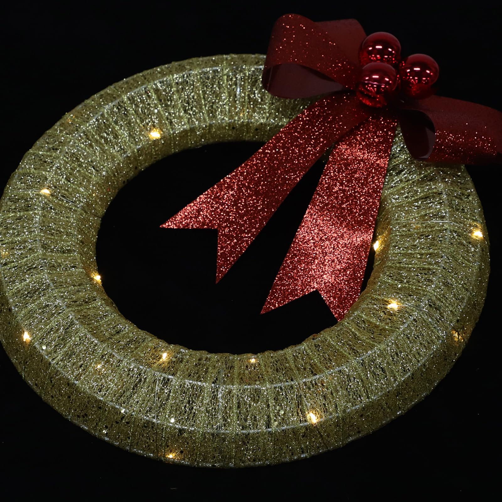 OUNONA Guirnalda de Navidad Iluminada LED para Exteriores Grandes Decoraciones Navideñas con Luz Cálida para Puertas y Paredes para Fiestas de Navidad