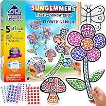 Sungemmers Flower Garden Suncatcher Kit - Craft Kit for Kids, Gem Art Diamond Craft Set for Girls Age 5-12, DIY Window Mosaic Art, & Girls Birthday Presents
