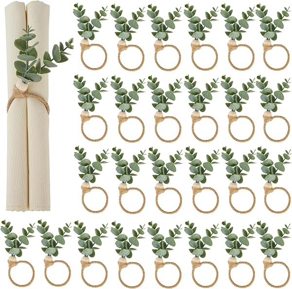 APTWOW Lot de 50 ronds de serviette de Pâques