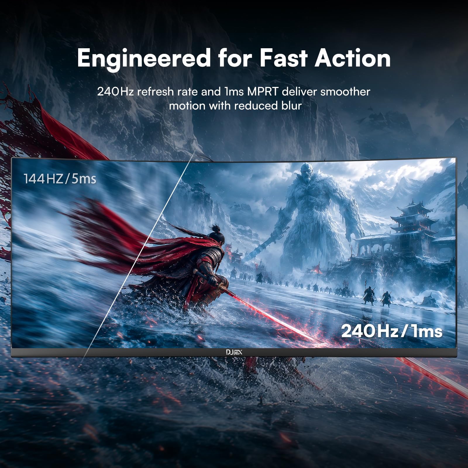Monitor curvo da gioco da 34 pollici, 240 Hz, risoluzione WQHD 3440 x 1440, formato ultra largo 21:9, pannello VA 1500R, 127% sRGB, HDR10, FreeSync, HDMI, DisplayPort, VESA, ideale per giochi e