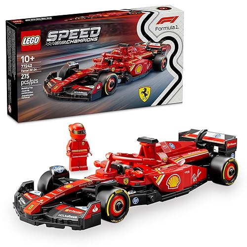 LEGO Speed Champions Ferrari SF-24 F1 Race Car Juguetes - Juegos de Construcción para Niños, Niñas y Adolescentes, Edades 10+ - Kits de Coches de Modelo Ferrari F1 para Exhibición o Jugar - Ideas de Regalo para Cumpleaños y Fans - 77242