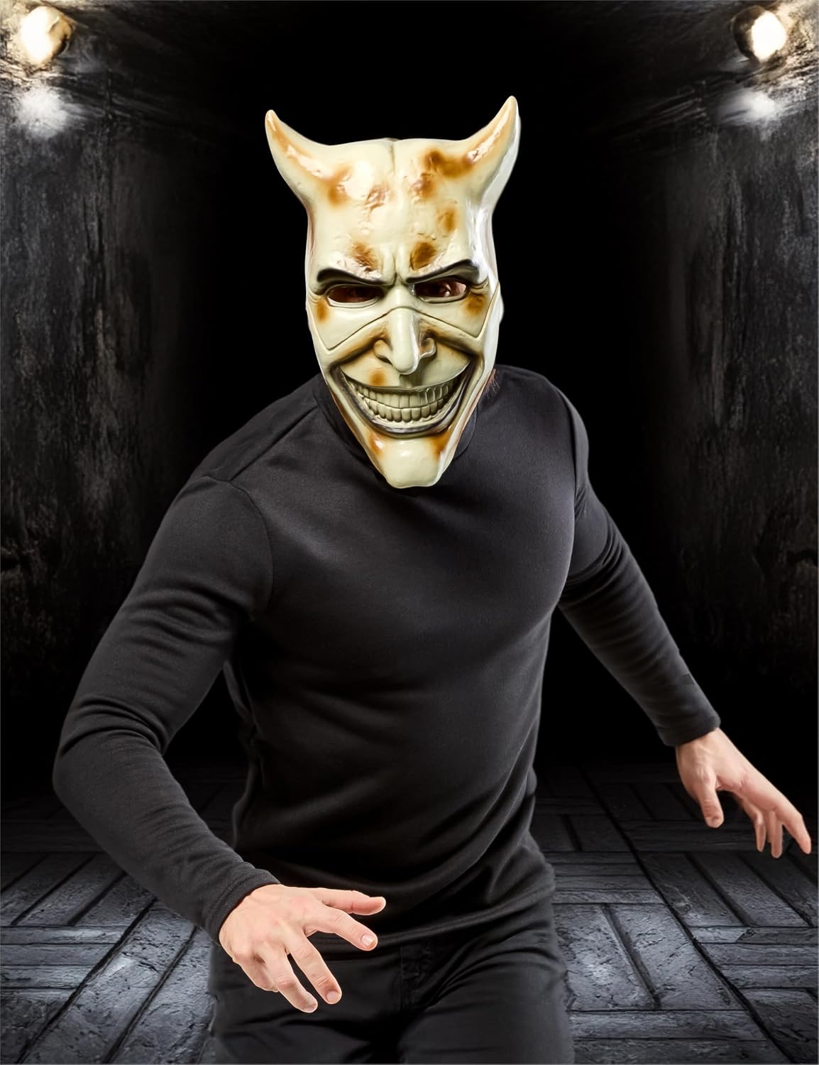 Rubies The Black Phone: The Grabber 3/4 Mask for Adults, Unisex One Size