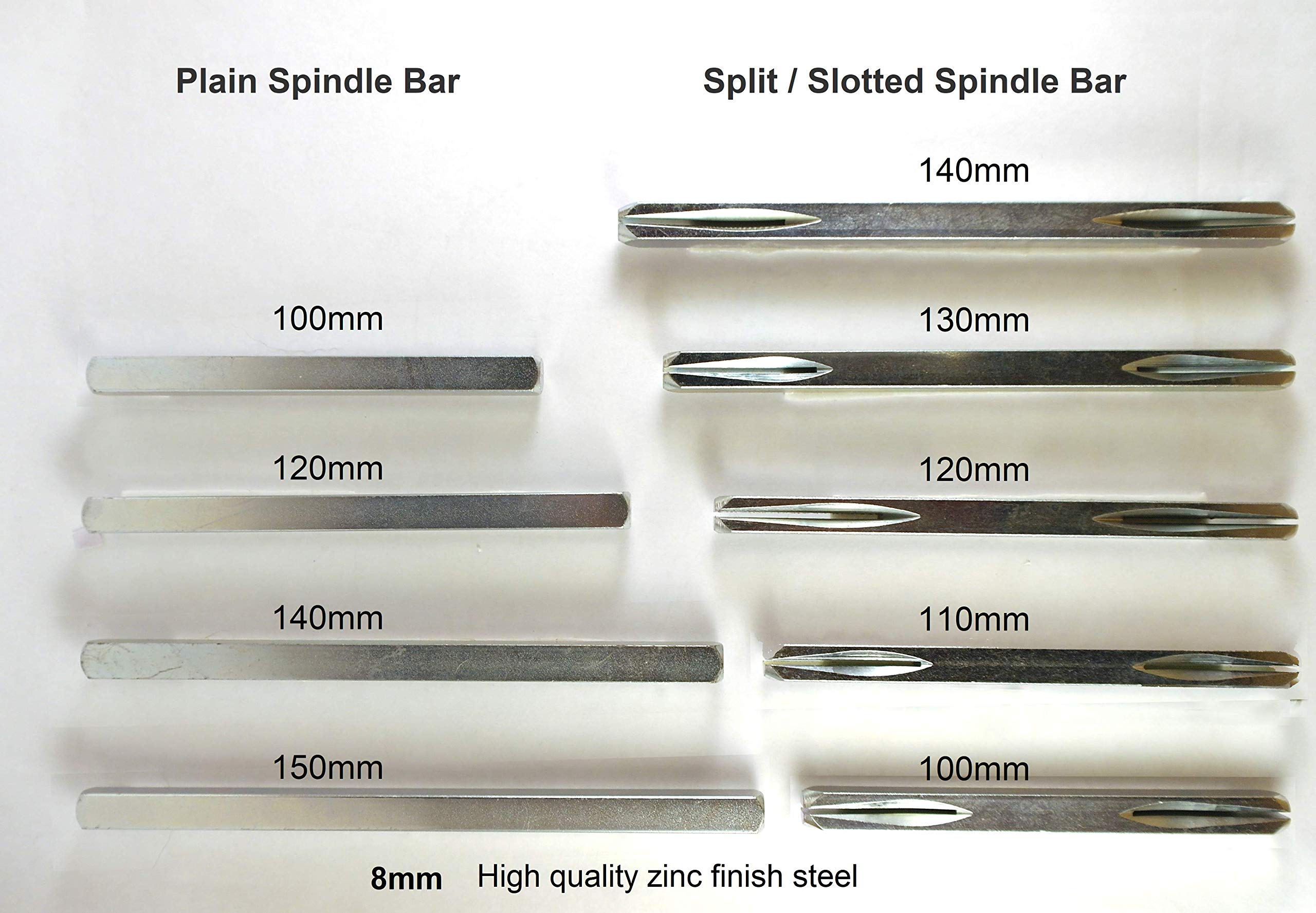 FixitFlo Spindle Bar Plain 8mm x 120mm Length for Door Handle Knob Roses Repairs Pack of 1 (120mm Plain Spindle) - Image 3