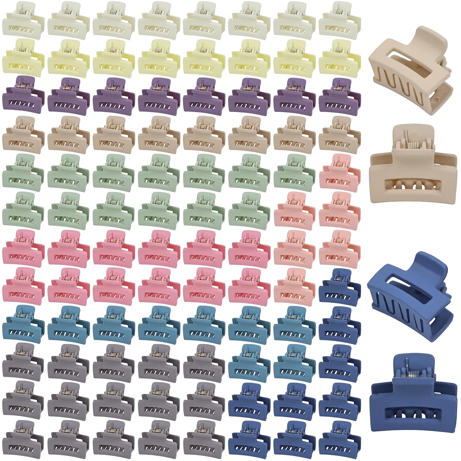 Dizila Hair Claws Clips - Colorful Non-slip Mini Barrettes