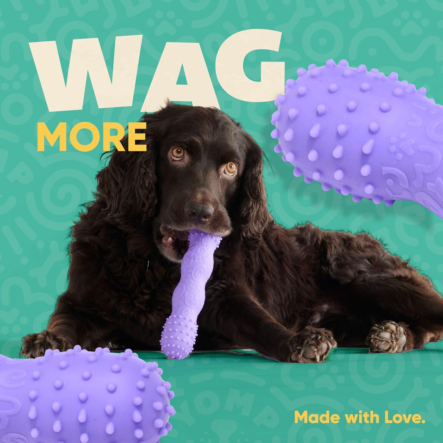 Yomp ToothBuddy Dog Dental Chew Toy – Teething and Chewing Toy for Puppies and Teething Dogs – Pet-Safe, Non-Toxic Silicone Dog Bone