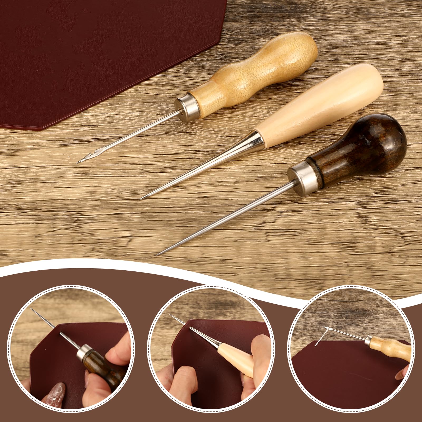 Set di strumenti per punteruolo per cuco in pelle fai-da-te