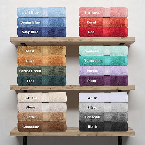 Vista 76 de Superior - Juego de 3 toallas de algodón egipcio, incluye 1 toalla de baño, 1 toalla de mano, 1 toalla de cara/paño de baño, toallas ultra suaves