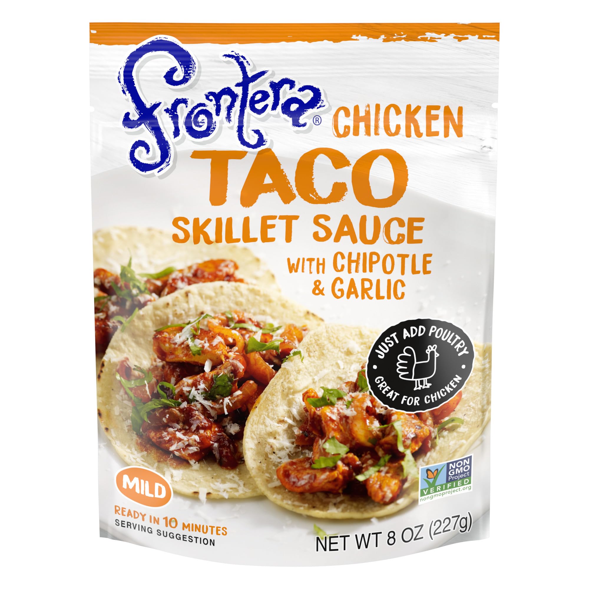 Frontera Mild Chicken Taco Skillet Sauce with Chipotle and Garlic, 8 oz.