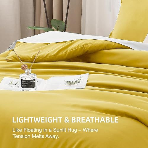 Miniatura 75 de Litanika - Juego de edredón de tamaño queen extragrande, 3 piezas, color verde salvia, ligero, unicolor, para todas las estaciones, esponjoso Verde