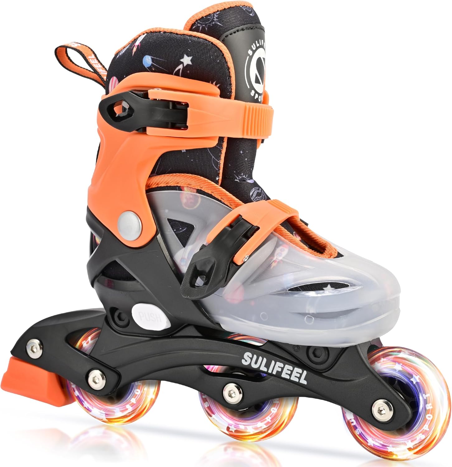 SULIFEEL Inline Skates for Girls Boys Kids Ages 3-10 with Light Up Wheels, Adjustable 4 Sizes for Kids Toddler Youth Beginner Indoor & Outdoor