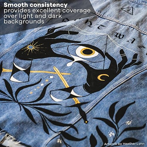 Miniatura 4 de Pintura acrílica metálica Jacquard Lumiere de 2.25 onzas, color azul dorado , Acrílico, Paquete de 10