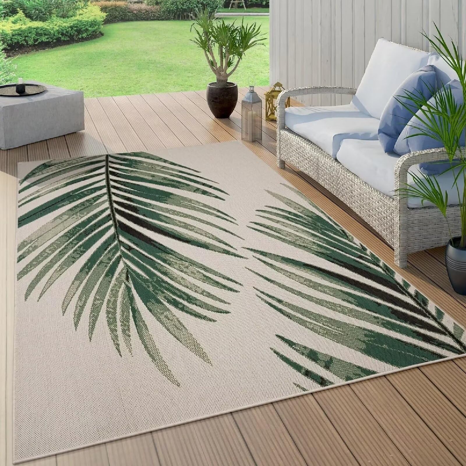 ZIBENE Waterproof Outdoor Rug, Plastic Straw Patio Camping Rugs Washable, Outdoor Indoor RV Mat Carpet for Patio, Outside Entry, Backyard, Deck, Bench, Picnic, Camper [200 X 300 cm]