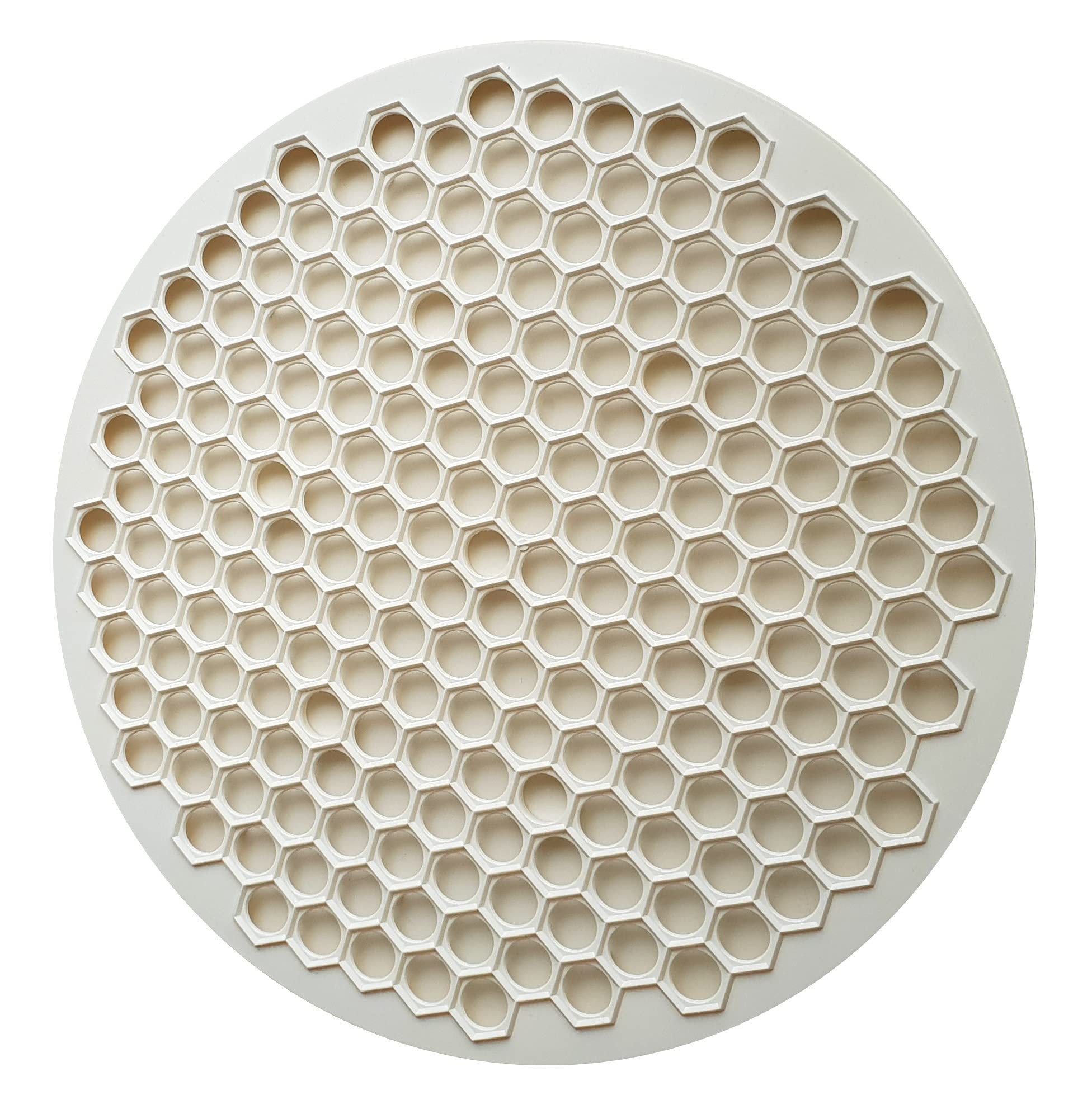 Moule à raviolis et manti blanc de 41 cm avec 199 trous pour petites pâtes rondes