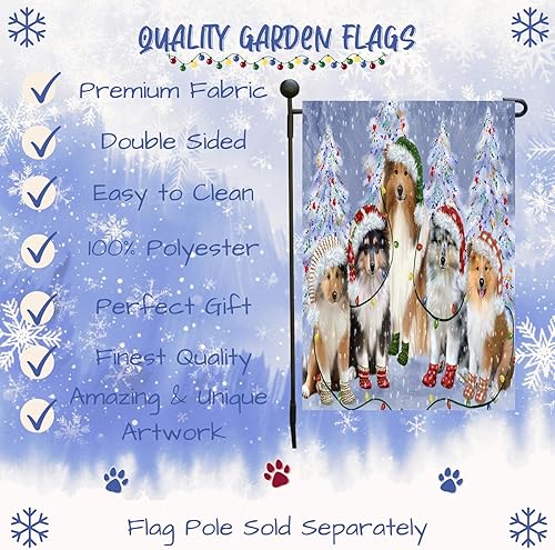 Miniatura 2 de Doggie of the Day Rough Collie - Banderas de jardín de perros, luces de Navidad, doble cara, regalo decorativo de primavera, decoración del hogar,