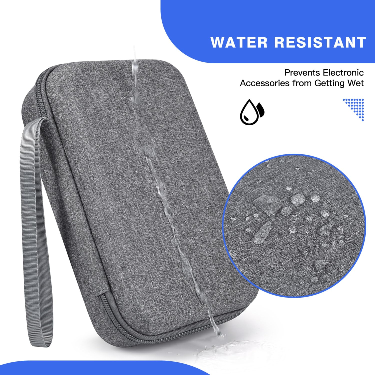Estuche organizador electrónico duro para MacBook, adaptador de corriente, cargadores, cables, banco de energía, Apple Mouse, Apple Pencil USB, disco flash, tarjeta SD, disco duro, resistente al agua