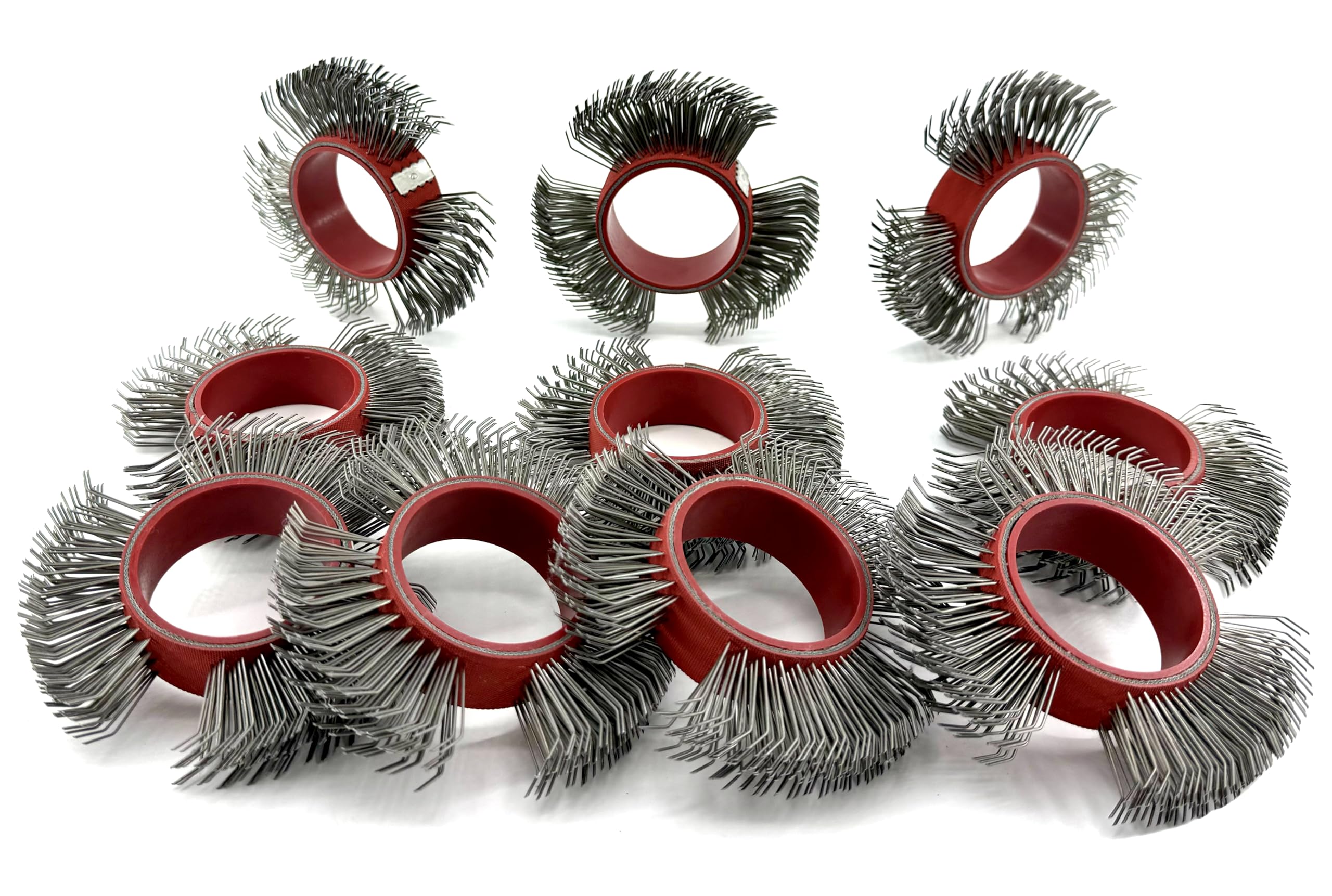 Taśma do czyszczenia, szerokość 23 mm, gruba szczotka druciana, 10 sztuk | 0,7 mm stal węglowa, taśmy do usuwania promieni powierzchniowych, korozji i rdzy