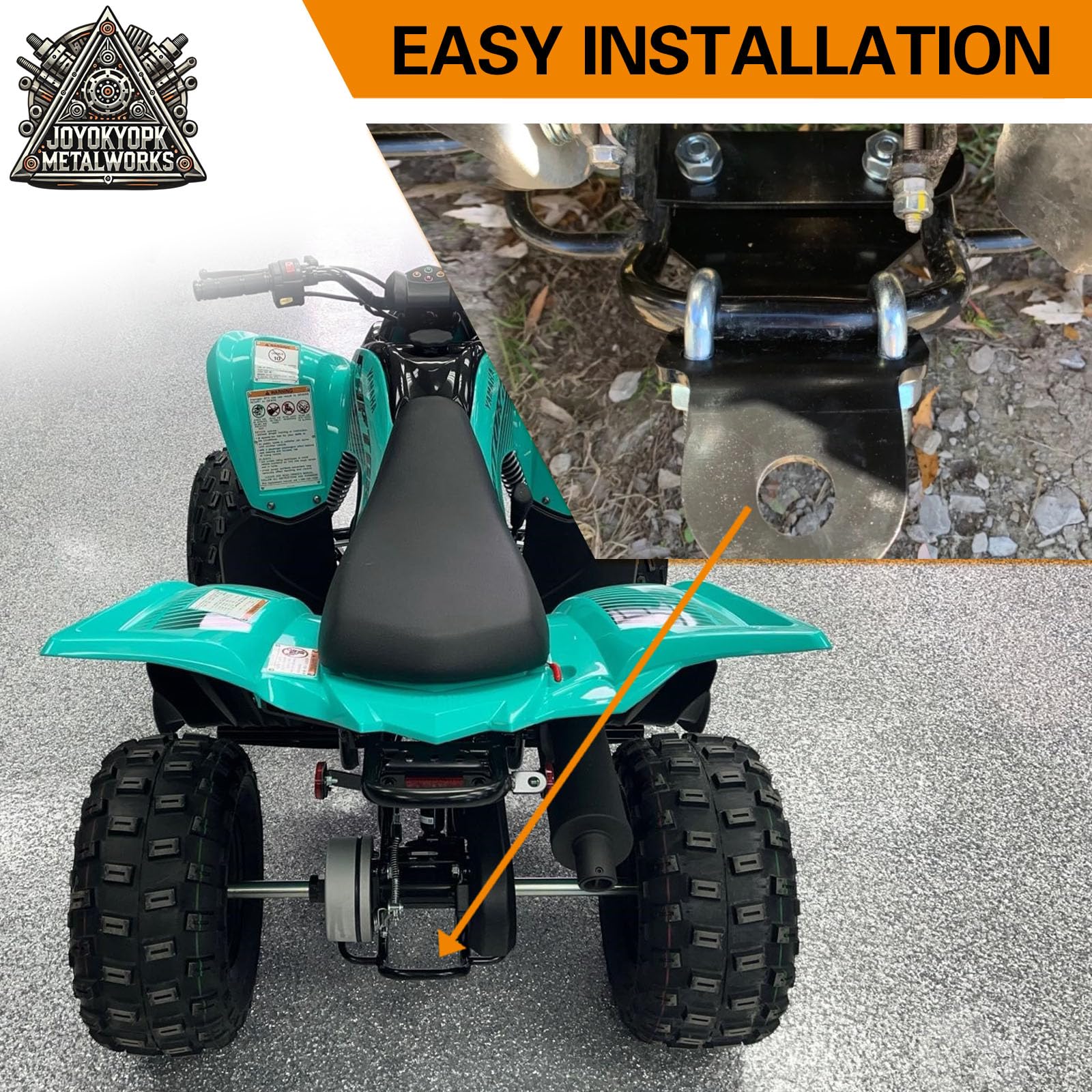 Attelage De Remorque Robuste Compatible Yamaha Grizzly 90 Et Raptor 90 2019-2023 - Crochet ATV Avec Kit De Montage
