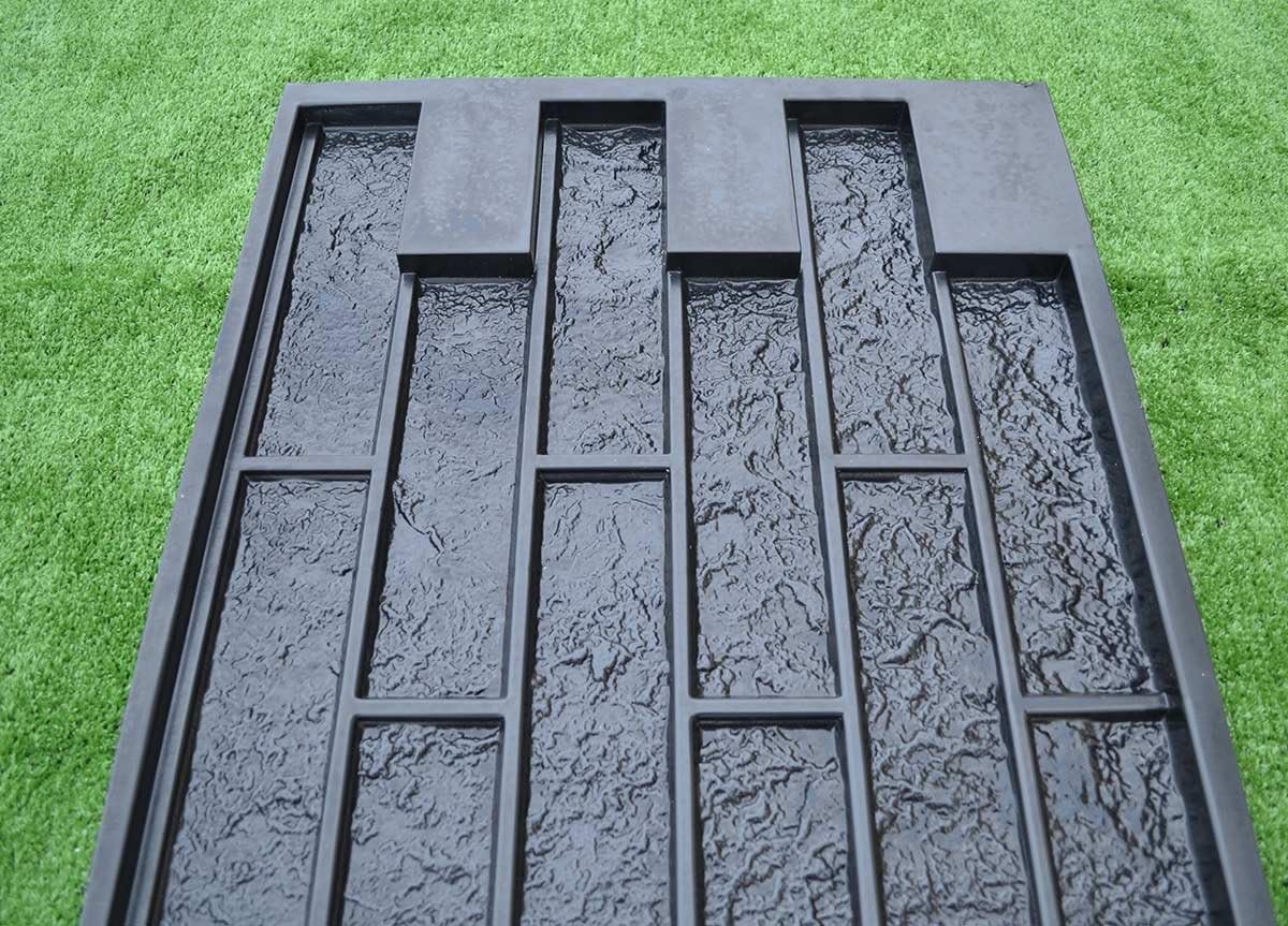 Concrete Molds DIY Set 2 pcs Plastic Mold Concrete Plaster Wall Stone Tiles for Forms Wall W14