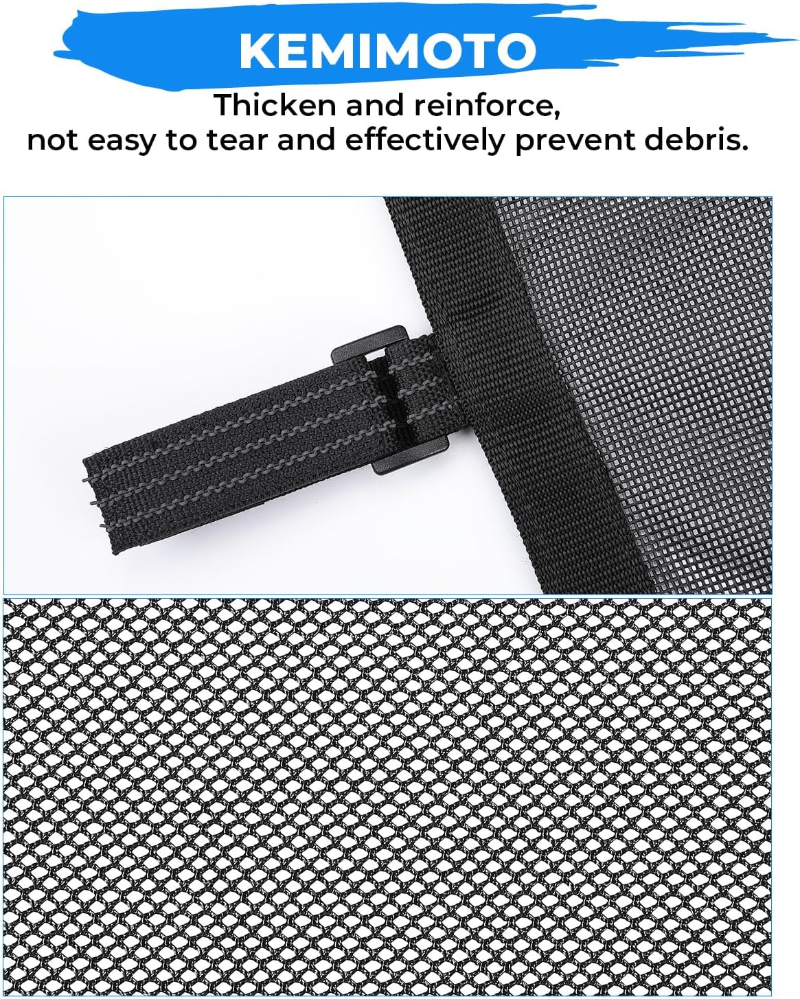 KEMIMOTO XP4 1000 Window Mesh Roll Cage Side Window Net Sun Protective Shield Ventilated Net 4 Door Compatible with 2014-2023 Polaris RZR XP4 1000/ RZR XP4 Turbo