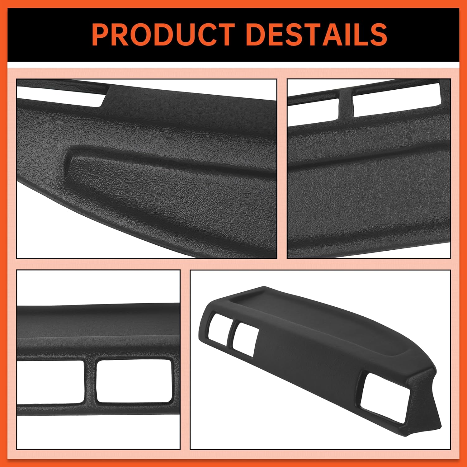 ECOTRIC Dash Pad Cover Compatible with 1984-1986 Toyota 4 Runner Pickup Dash Cap Dashboard - Right Passenger Side