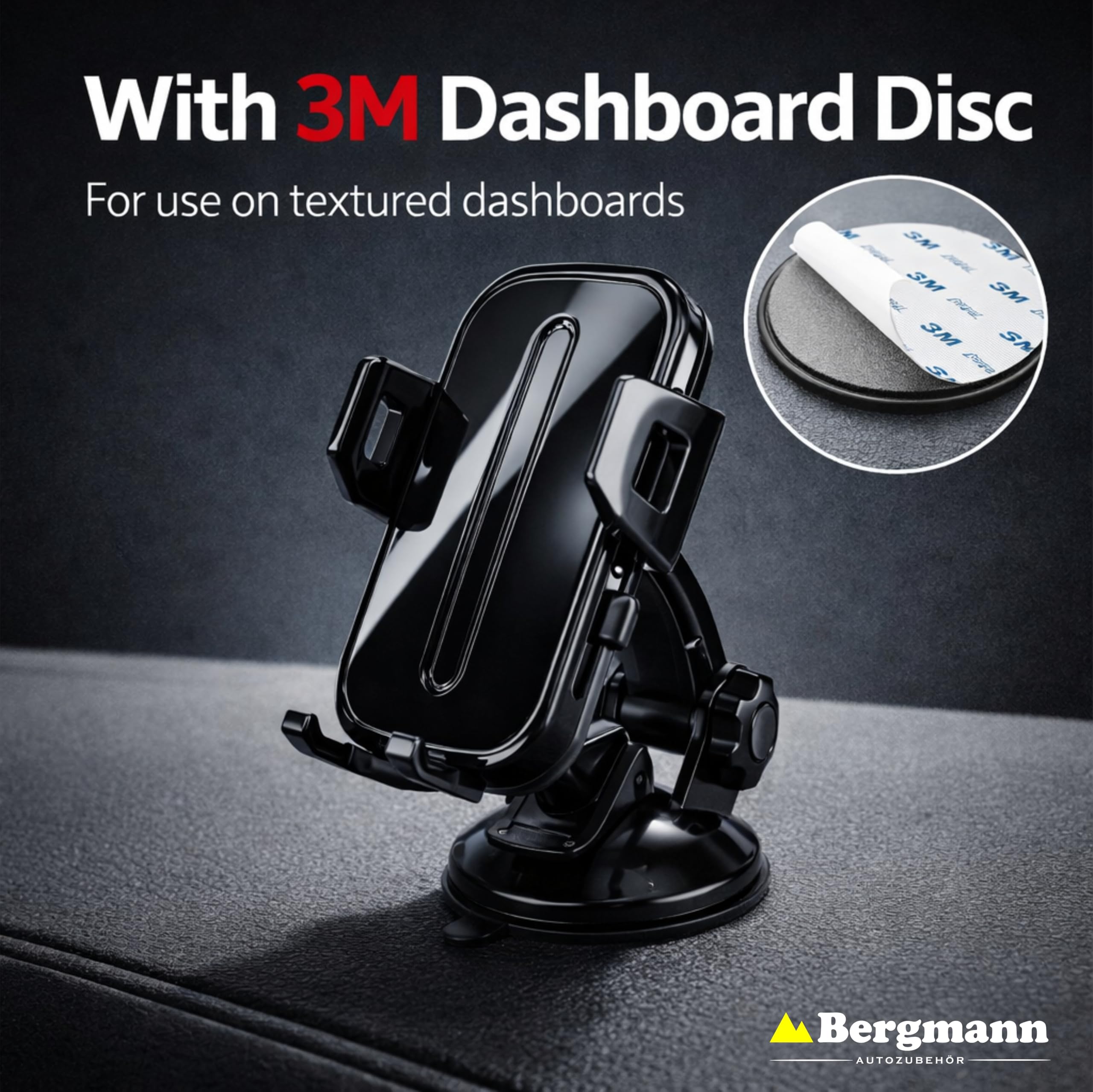 Bergmann SuperGrip Mobile Holder for Car Windshield & Dashboard 1
