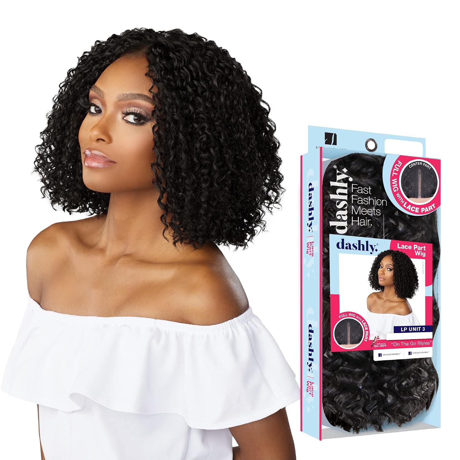 Sensationnel Dashly Lace Part Wig - Unit 3 Hand Tied Laceparting Synthetic Hair (T2/27)