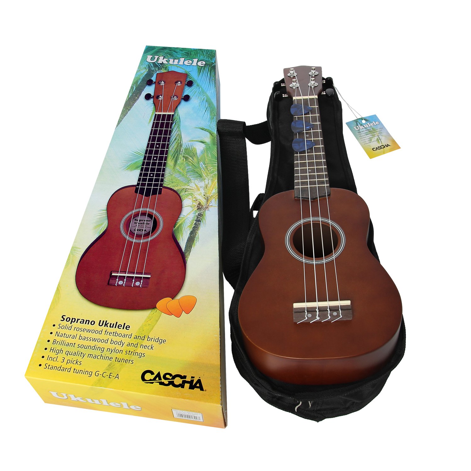 CASCHA EN 3953 ukulele sopranowe zestaw startowy