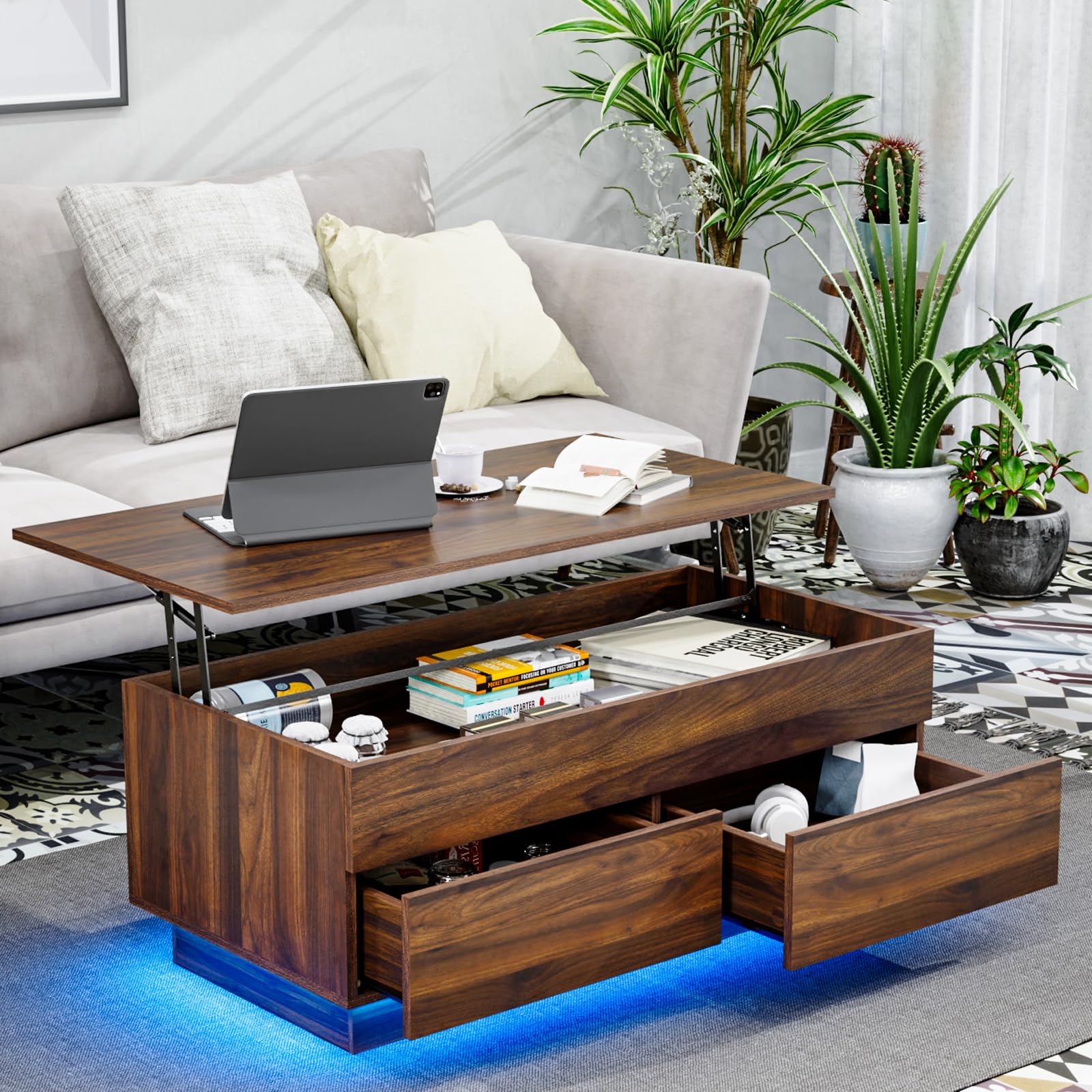 Amazon.com: HOMMPA 40'' Lift Top Coffee Table for Living Room