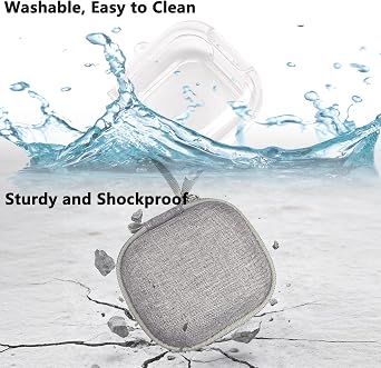 Case for Samsung Galaxy Buds 4 Pro/Galaxy Buds 4 Accessories, Hard Carrying Case and Shockproof Protective Cover with Ball Ring and Metal Carabiner, for Men and for Women (Gray)