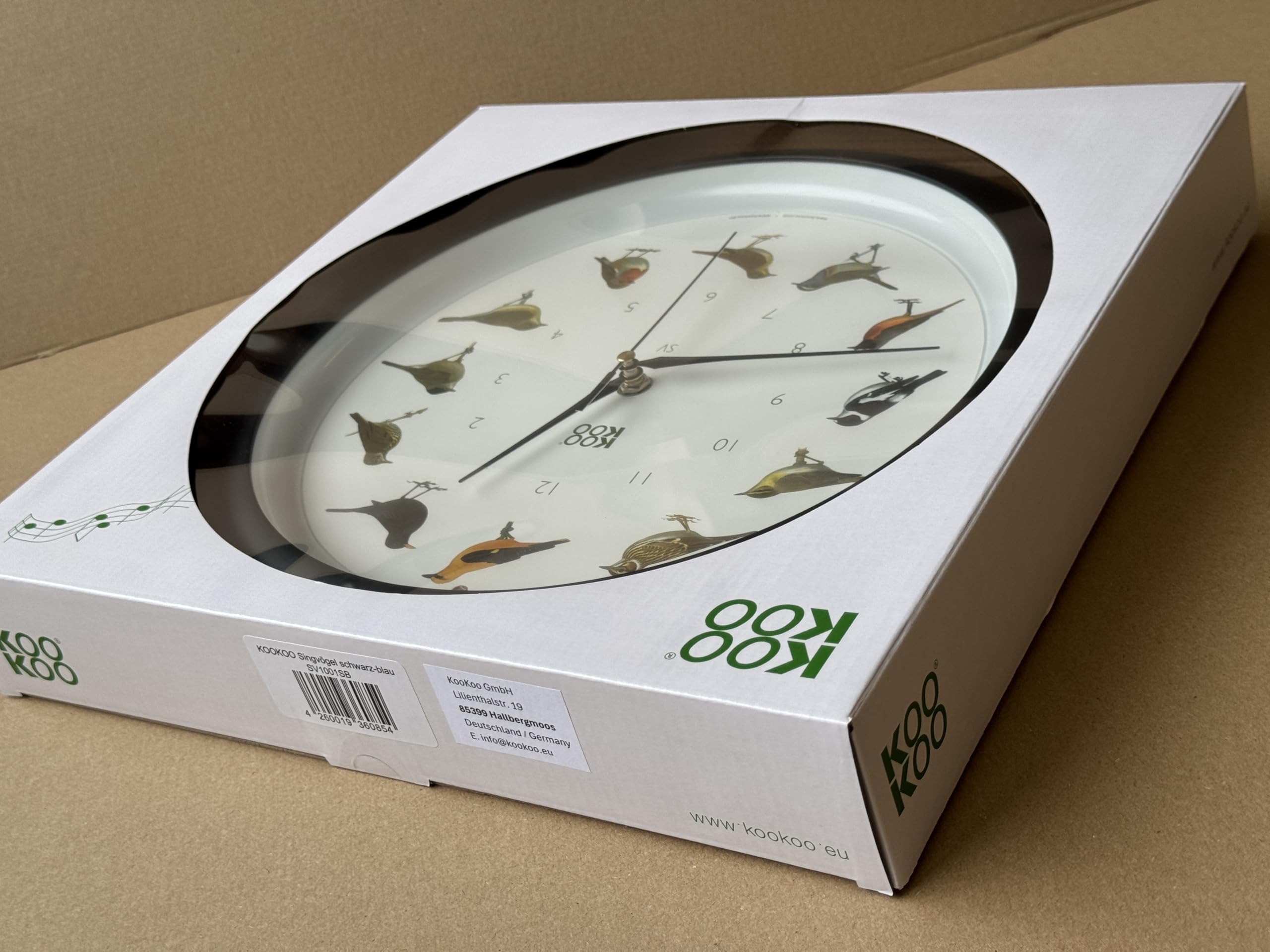 Orologio Da Parete Con Canti Uccelli - 12 Melodie Reali E Funzione Notte Silenziosa - Foto 8